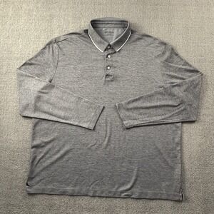 UNTUCKit Polo Shirt Adult 3XL XXXL Gray Long Sleeve Casual Preppy Men's